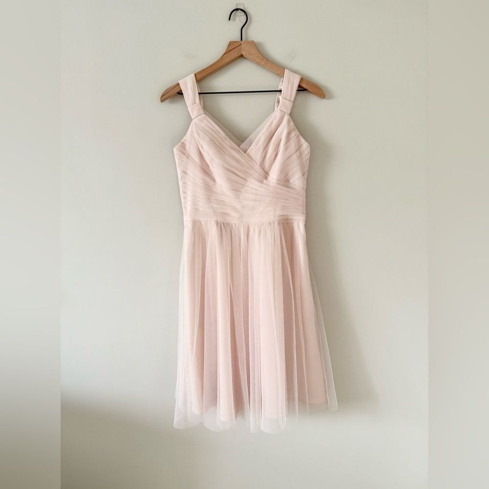 Gather & Gown Tulle Dress with Pleats at Bodice in Blush - Size 10
